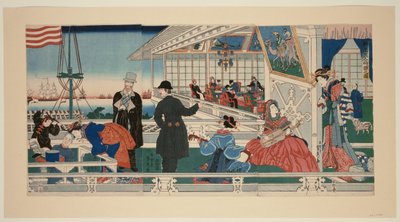 Et amerikansk Mel Kanche del 1 medlem Yokohama av Utagawa Sadahide