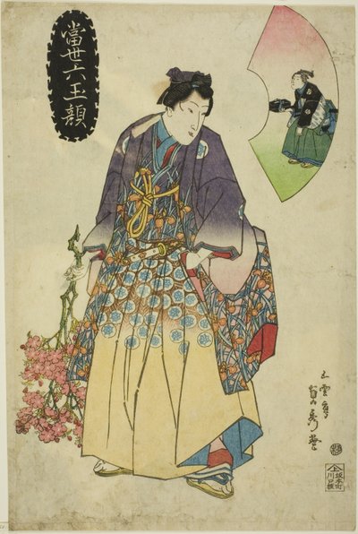 Contemporary Six Jewel Faces (Tosei Mutamagao) av Utagawa Sadahide
