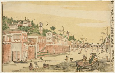 Fiske (Senadori no zu), fra serien "Dutch Perspective Pictures (Oranda uki-e)" av Utagawa Toyoharu