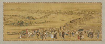 Ryogoku-broen, Edo-perioden, tidlig på 1800-tallet. av Utagawa Toyoharu