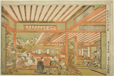 Snøvisningsunderholdning, ca. 1771 av Utagawa Toyoharu