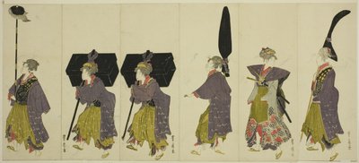 Parodi på en daimyo-prosesjon av Utagawa Toyohiro