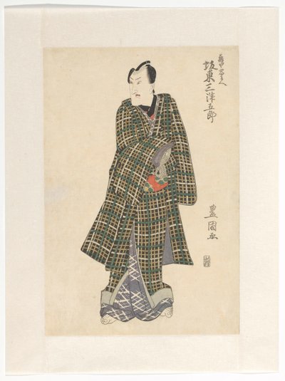 Kameya Chûbei i rutete kimono av Utagawa Toyokuni (I)