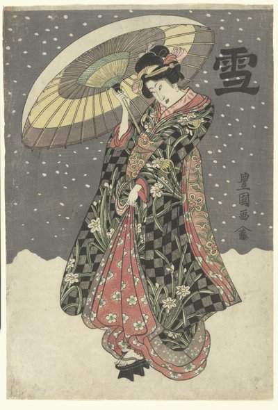 Snø Yuki (tittel på objekt) av Utagawa Toyokuni (I)