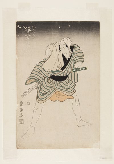 Skuespiller Bando Mitsugoro III (farget treblokktrykk) av Utagawa Toyokuni