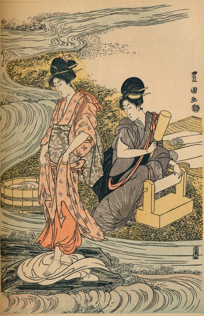 Vasketøy, c1800 av Utagawa Toyokuni