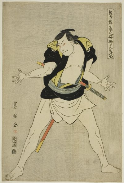 Masatsuya: Otani Oni Ii As Ono Sadakuro, fra TV-serien ” av Utagawa Toyokuni I