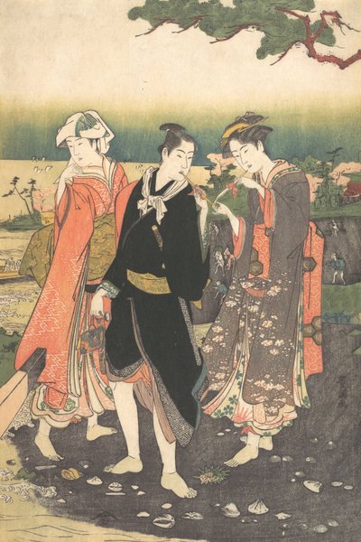 På Shinagawa Beach ved Ebb-Tide, ca. 1790-1825. av Utagawa Toyokuni I