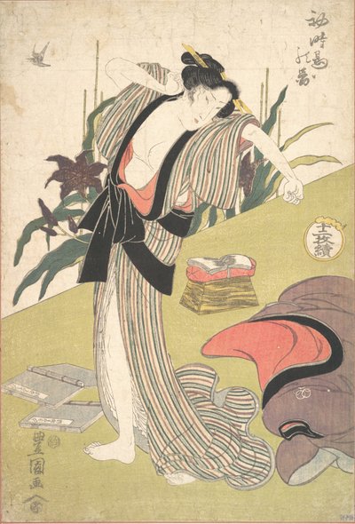 Det første besøket av gjøken. av Utagawa Toyokuni I