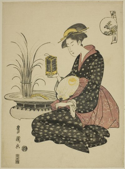 Den sjette måneden (Roku gatsu), fra serien "Fashionable Twelve Months (Furyu junikagetsu)" av Utagawa Toyokuni I