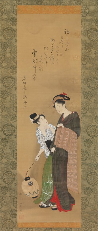 Kvinne og ledsager, ca. 1795. av Utagawa Toyokuni I