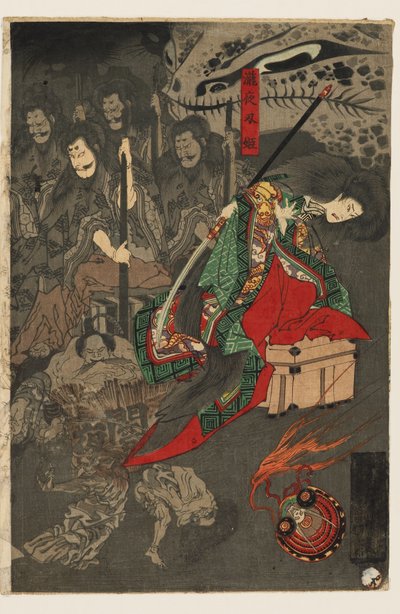 Nattparade med hundre demoner ved Sōma-palasset av Utagawa Yoshiku