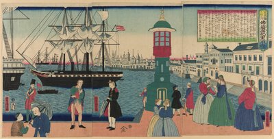 Paris, F turbulente tider (med franske Paris), fra Teseries av Utagawa Yoshitora