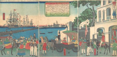 The Port of London England, 2. måned, 1862. av Utagawa Yoshitora