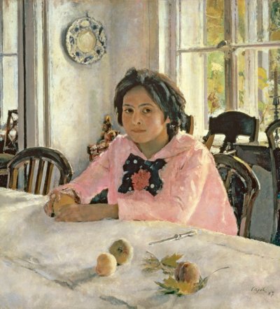 Jente med fersken av Valentin Aleksandrovich Serov