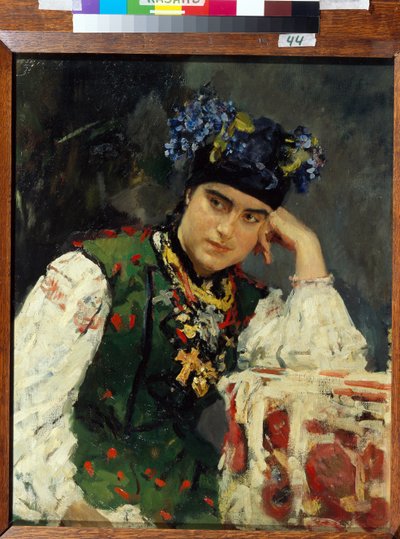 Portrett av Sofia Dragomirov (Sofia Mihailovna Dragomirov av Valentin Aleksandrovich Serov