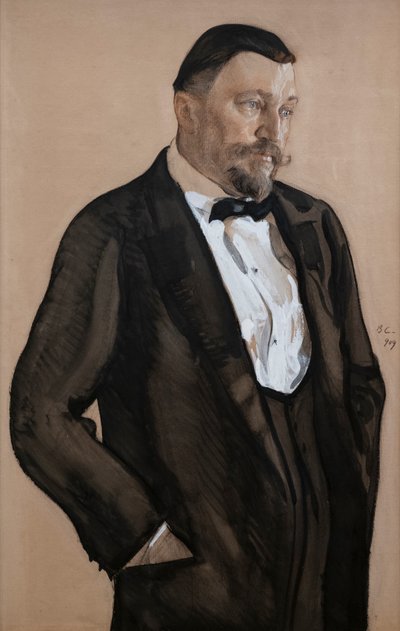 Portrett av Alexey Vikulovich Morozov av Valentin Aleksandrovich Serov