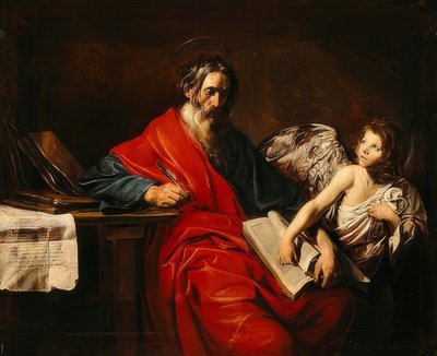 Evangelisten Matteus. Rundt 1625 av Valentin de Boullogne