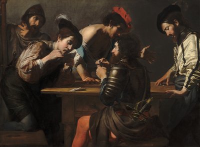 Soldater spiller kort og terninger The Cheats, ca. 16181620. av Valentin de Boulogne