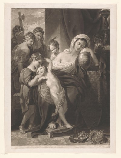 Agrippina den eldre sørger med asken fra Germanicus Agrippina, omgitt av barna sine, gråter over asken til Germannicus (tittel på objekt) av Valentine Green