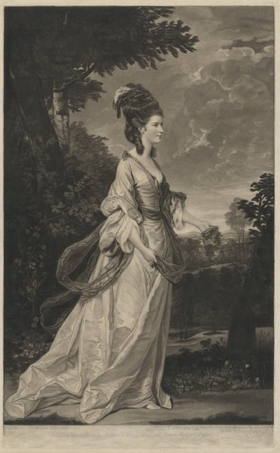 Jane Fleming, grevinne av Harrington, 1780. av Valentine Green