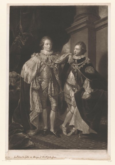 Portrett av George IV og Frederick av York som barn av Valentine Green