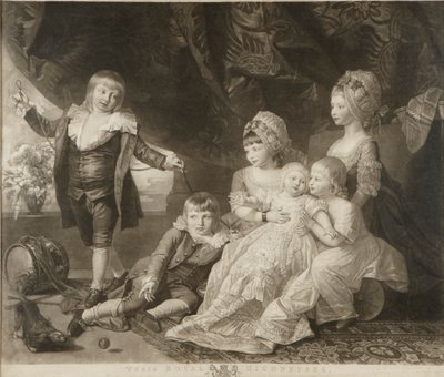 Prinsesse Augusta, Prinsesse Elizabeth, Prins Ernest, Prins Augustus, Prins Adolphus og Prinsesse Mary av Valentine Green