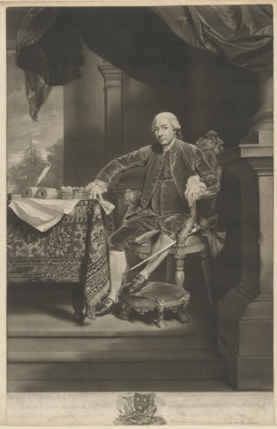 Henry Laurens av Valentine Green after John Singleton Copley