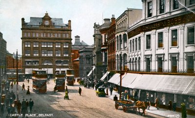 Castle Place, Belfast, tidlig på 1900-tallet. av Valentine and Sons Publishing Co