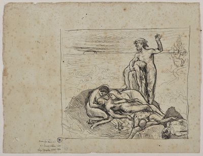 Studie for «Les tears» (tegning) av Valère Bernard