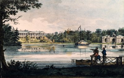 Cameron Gallery ved Catherine Palace i Tsarskoye Selo, ca 1820 av Valerian Platonovich Langer
