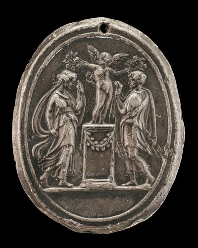 Amor som kroner to elskere. av Valerio Belli