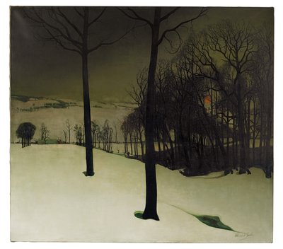 Skog om vinteren av Valerius de Saedeleer