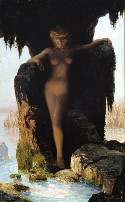 Kilden (olje på lerret) av Valère Bernard