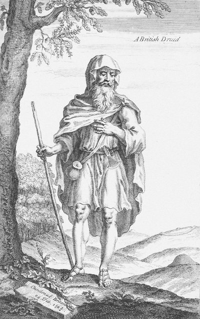 En britisk druid fra Stonehenge av William Stukeley, 1723 av Van Der Gucht