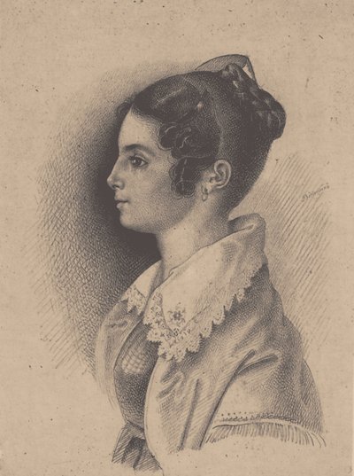 Grevinne Vera Fyodorovna Vyazemskaya, født Gagarina 1790-1886 av Vasili Fyodorovich Binemann