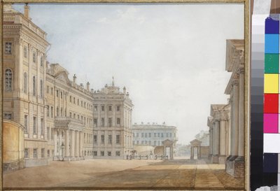 Utsikt over Anichkov-palasset i St. Petersburg av Vasili Semenovich Sadovnikov