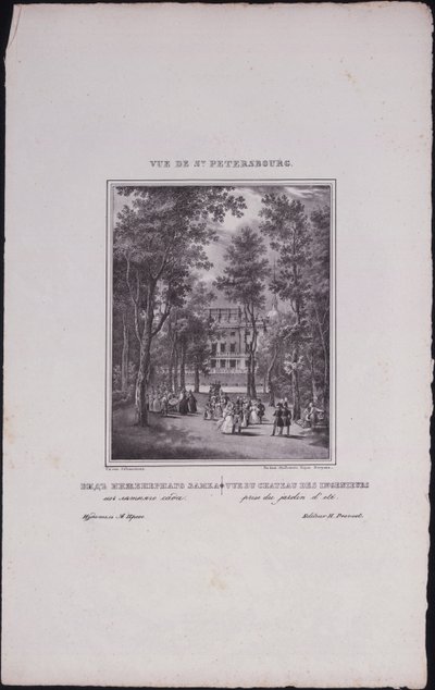 Utsikt over St. Petersburg. Saint Michaels Castle, 1833 av Vasili Semenovich Sadovnikov