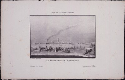Utsikt over St. Petersburg. Peter og Paul-festningen, 1833 av Vasili Semenovich Sadovnikov