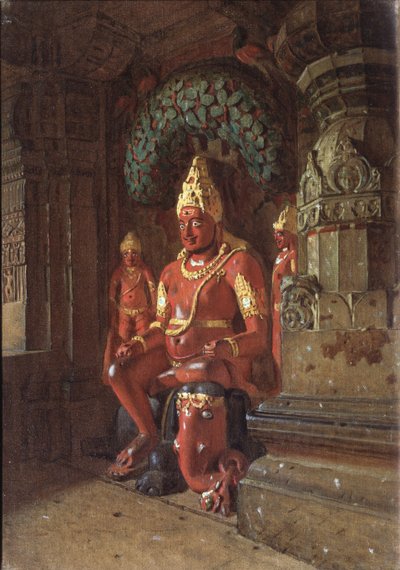 En Vishnu-statue i Indra-tempelet, 1874 av Vasili Vasilievich Vereshchagin