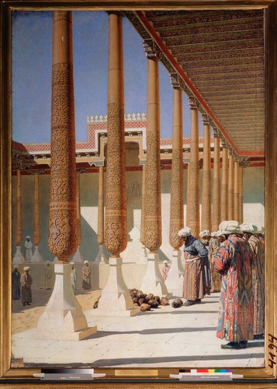 Visning av trofeer (halshuggede hoder under erobringen av Turkestan av Russland) av Vasili Vasilievich Vereshchagin