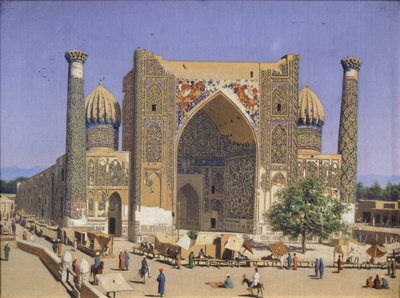 Sherdar Madrasah på Registan-plassen i Samarkand, 1869-1870 av Vasili Vasilievich Vereshchagin