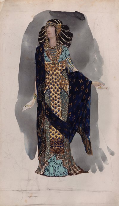 Kostymedesign fra Series Oriental dansere, 1900-tallet av Vasili Vasilyevich Vladimirov