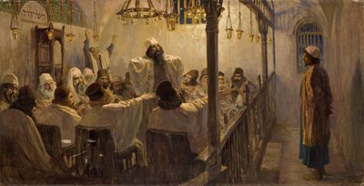 Han er skyldig i døden!, 1906 av Vasilij Dmitrievich Polenov