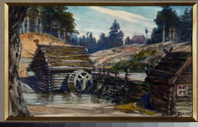 Scenedesign for operaen Rusalka av Alexandre Dargomyzhsky (1813-69) av Vasilij Dmitrievich Polenov
