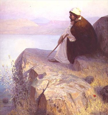 The Melancholy Daydream (olje på lerret) av Vasilij Dmitrievich Polenov