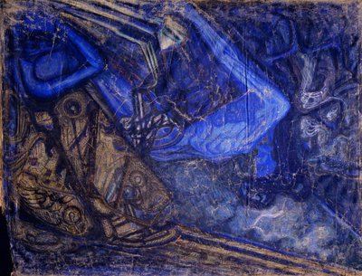 Sørge over Michail Vrubels død, 1910-1911 av Vasily Ivanovich Denisov