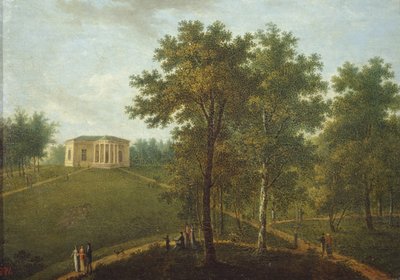 Sannhetens tempel. Utsikt i parken til Kurakin Estate Nadezhdino, slutten av 1790-tallet av Vasily Petrovich Prichetnikov