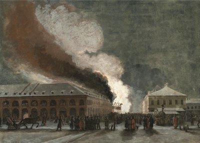 Feuer in den Salzhandelsreihen von Georg Wilhelm Timm