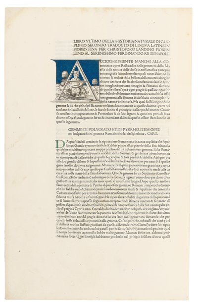 "Historia Naturalis" av Plinius den eldste, 1476 av Venetian School